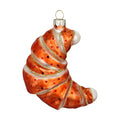 Enfeite de Natal croissant em vidro, 10,5 cm
