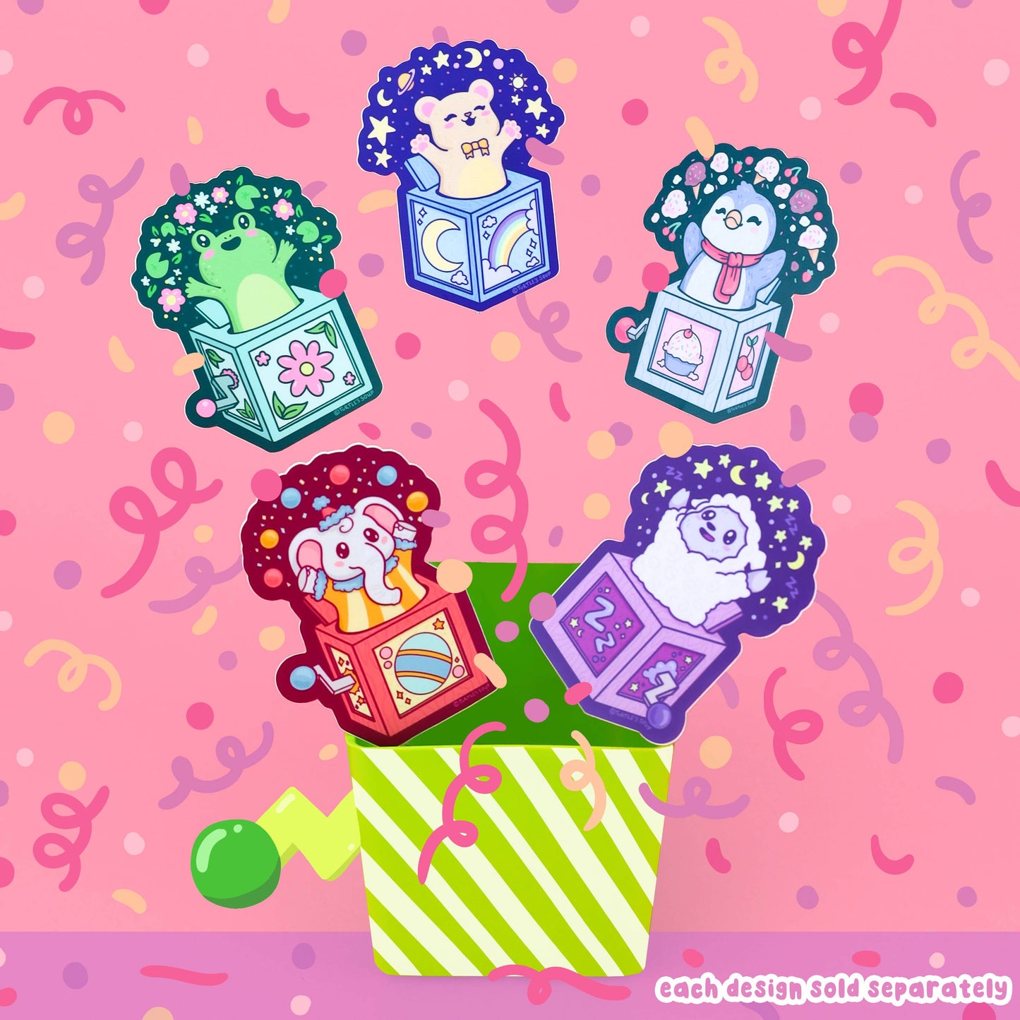 Autocollant Pingouin Glaces "Jack in the Box"