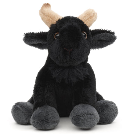Peluche chèvre de montagne (noir) - 14 cm (longueur) - jouet en peluche