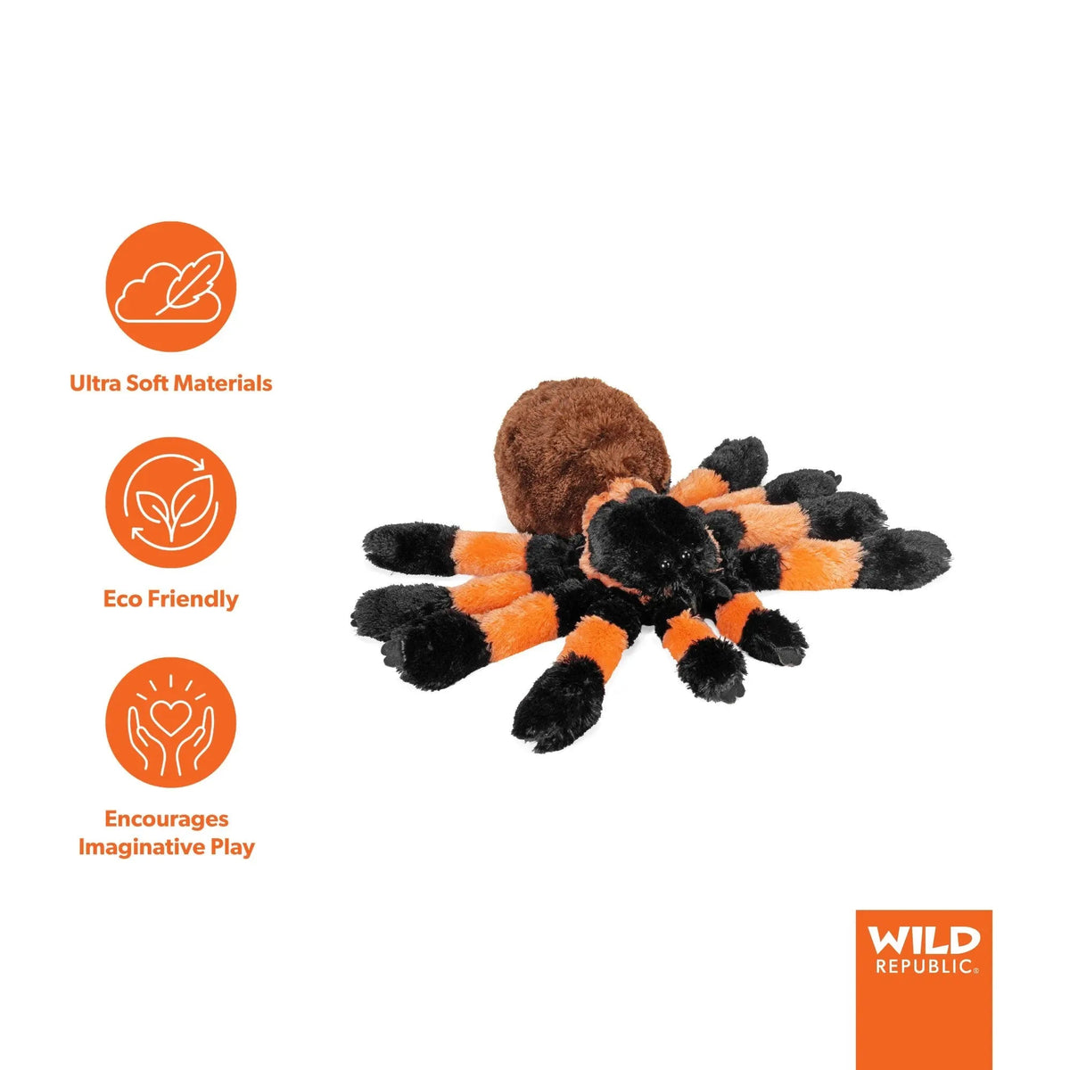Wild Republic Cuddlekins Tarantula Stuffed Animal - 12" Stuffed Animals