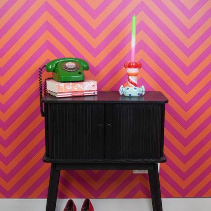 Bougeoir - Bonbon Toffee Agrafé - Multicolore - 13x7x20cm