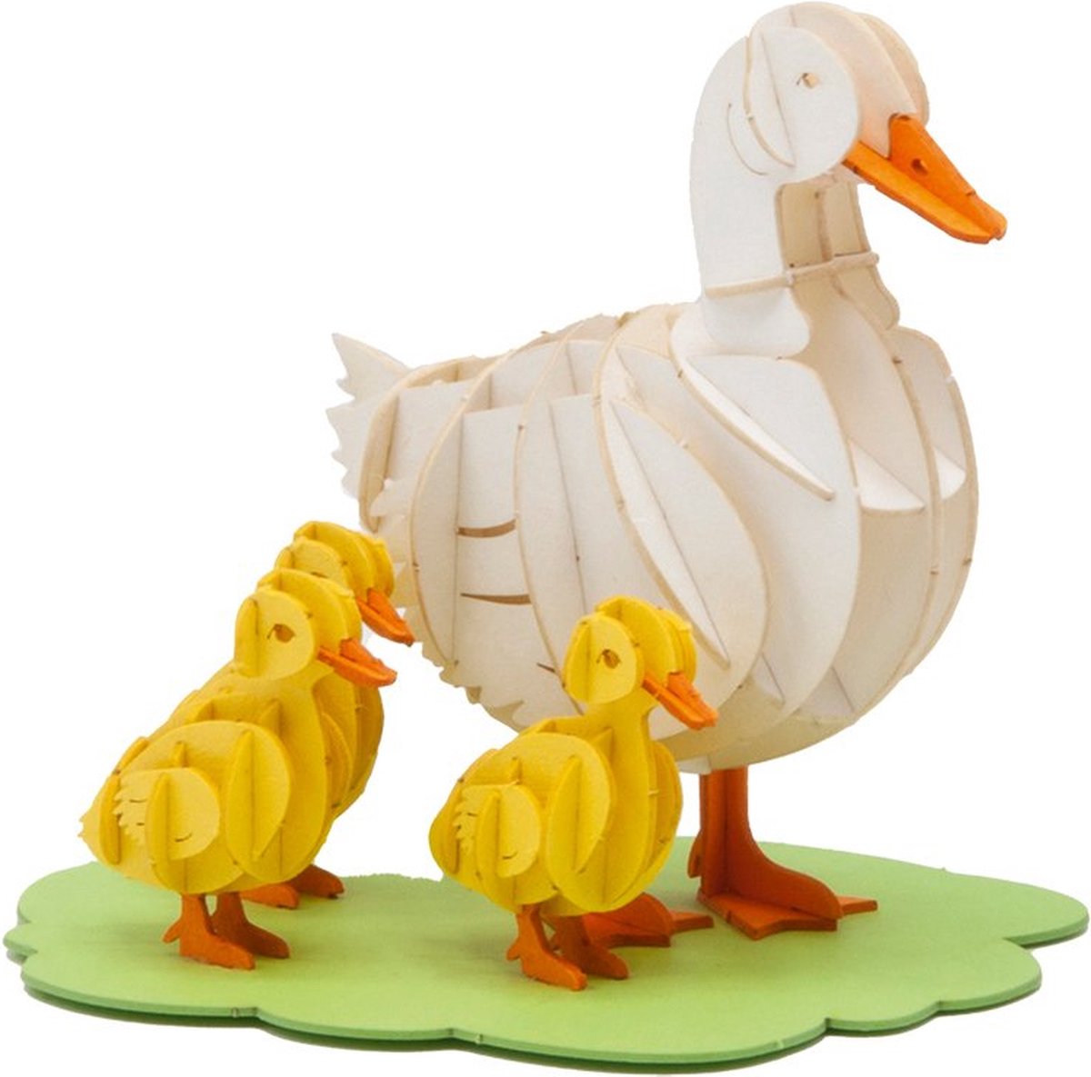 Modelo de papel 3D - Familia de gansos 