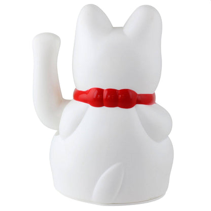 Chat chanceux blanc 15cm