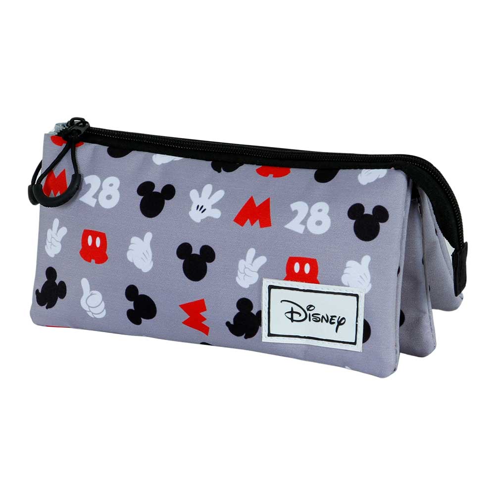 Mickey Mouse grijze FAN 2.0 drievoudige etui