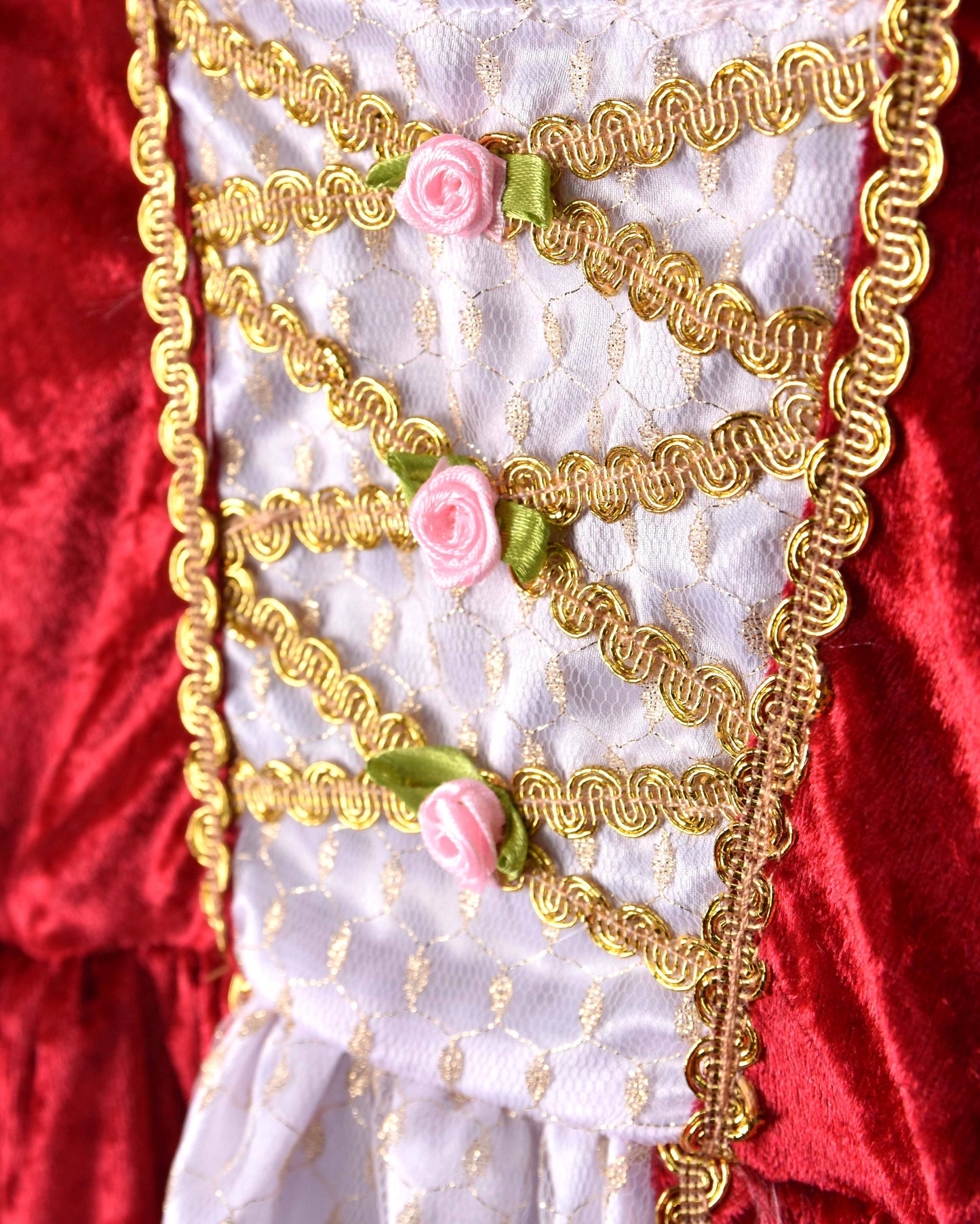 Robe de princesse en velours rouge taille 110-116 cm 4-6 ans