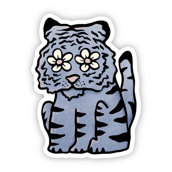 Pegatina de flores de tigre