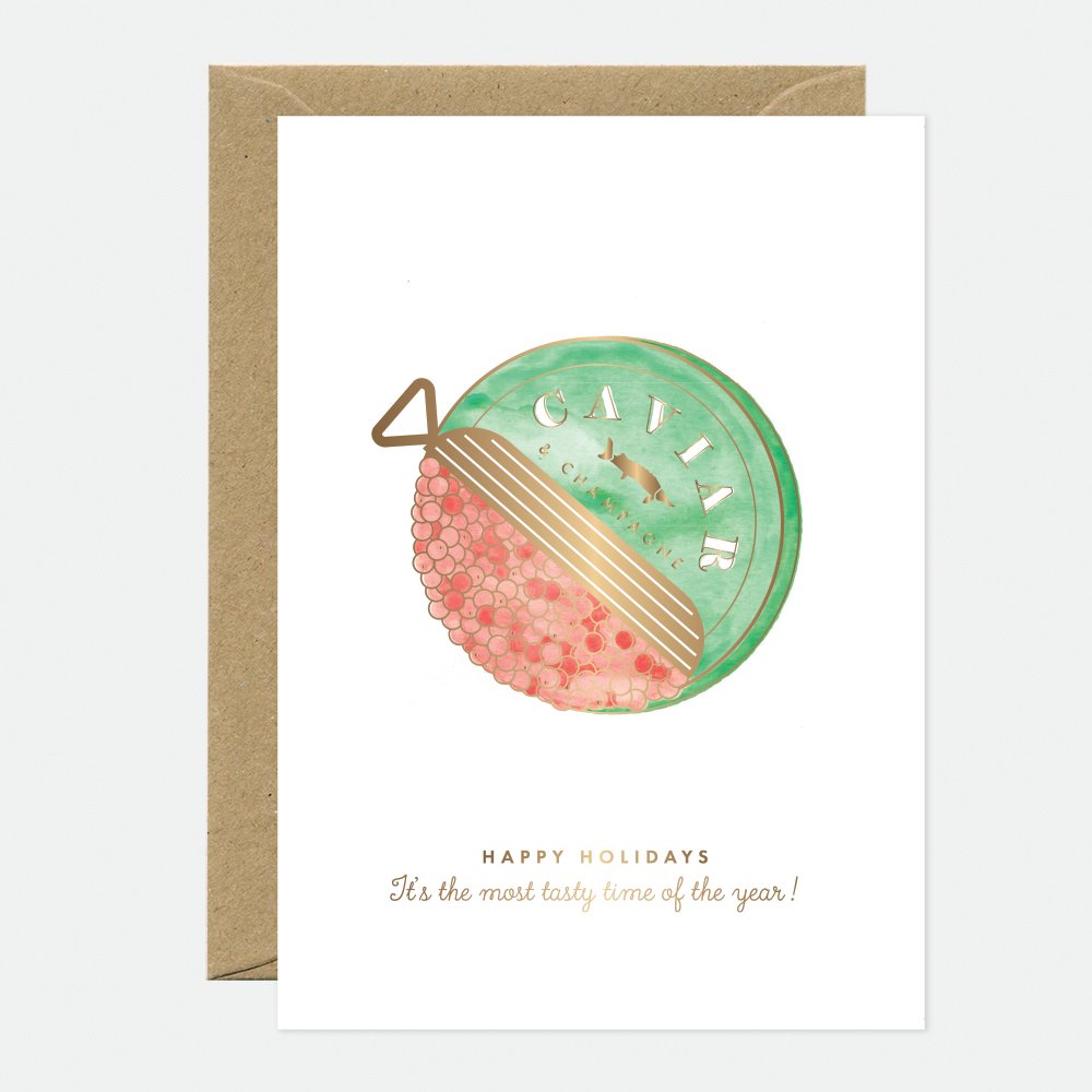 Caviar - Greeting card - Gold foil