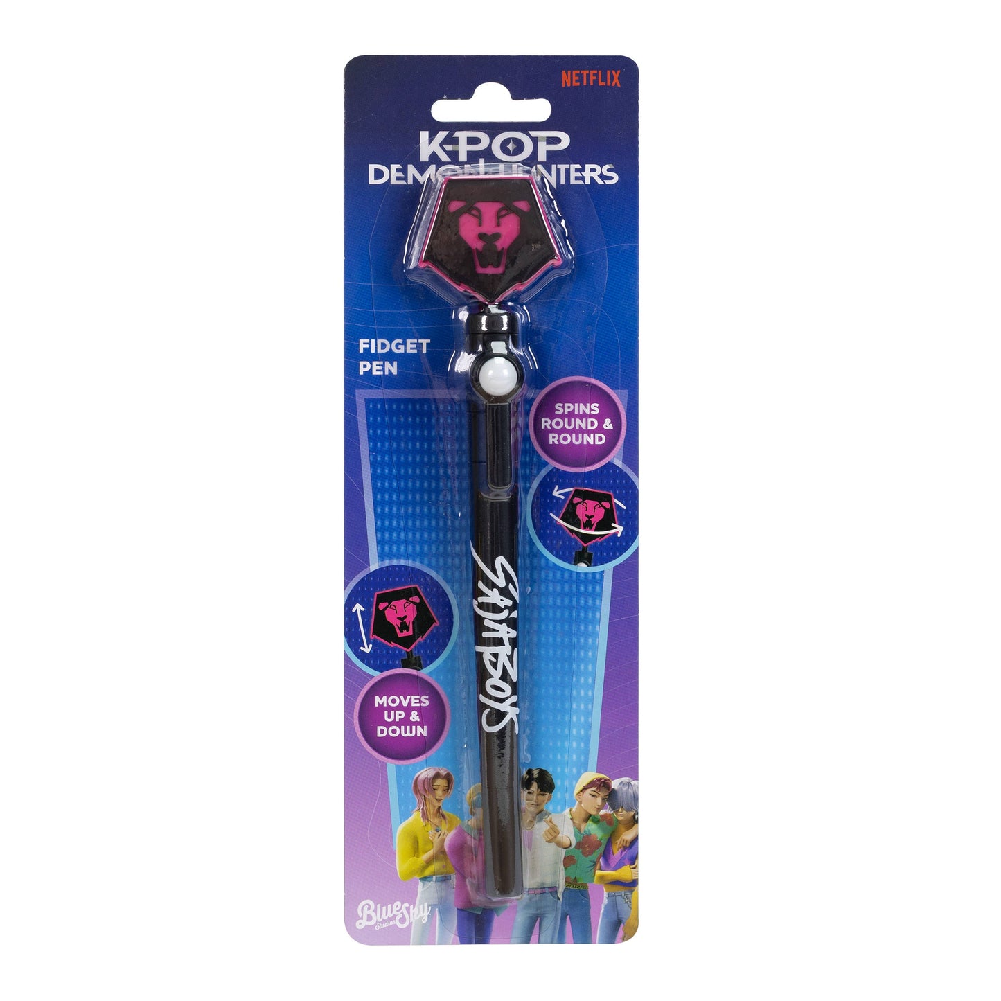 KPop Demon Hunters - Stylo fidget incl. figurine de collection - Saja Boys