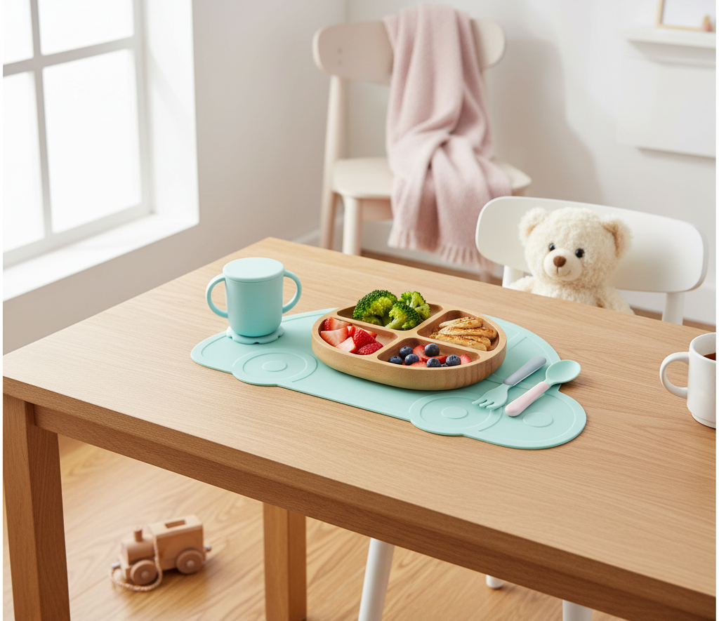 Mantel individual infantil con forma de coche