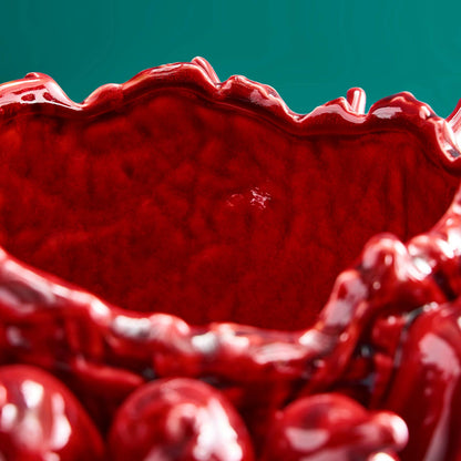 Vaso de pimentos, cor bordeaux