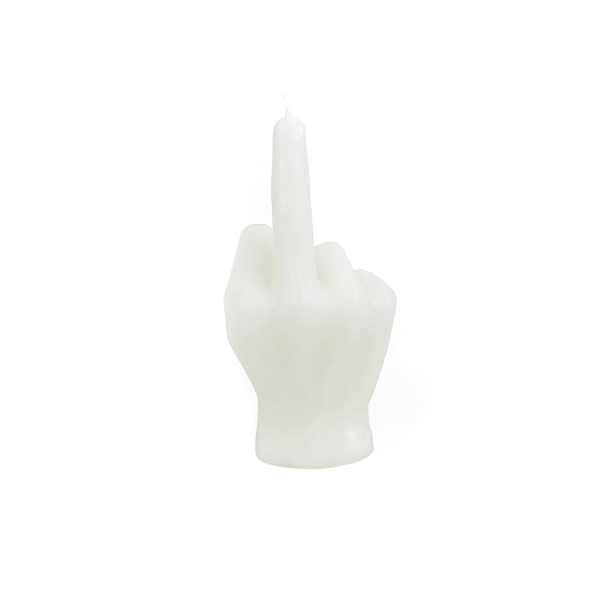 Bougie - Doigt d'Honneur - Cire - Blanc - 310 grammes - 10x9x17 cm
