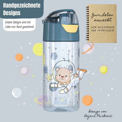 Trinkflasche Kinder leichte Wasserflasche - Astronaut Bär