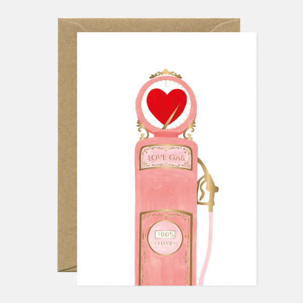 Love Gas - Carte de voeux - Feuille dorée