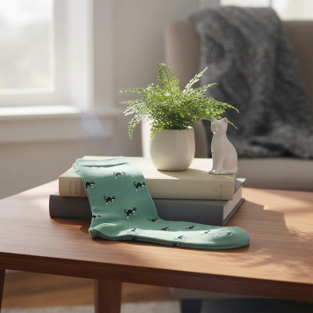 Calcetines de gato negro