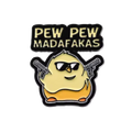 Pin de pato amarillo "¡Pew Pew Madafakas!"