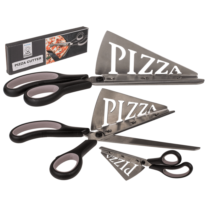 Rotella taglia pizza con dispositivo di sollevamento, circa 27 x 8 cm,