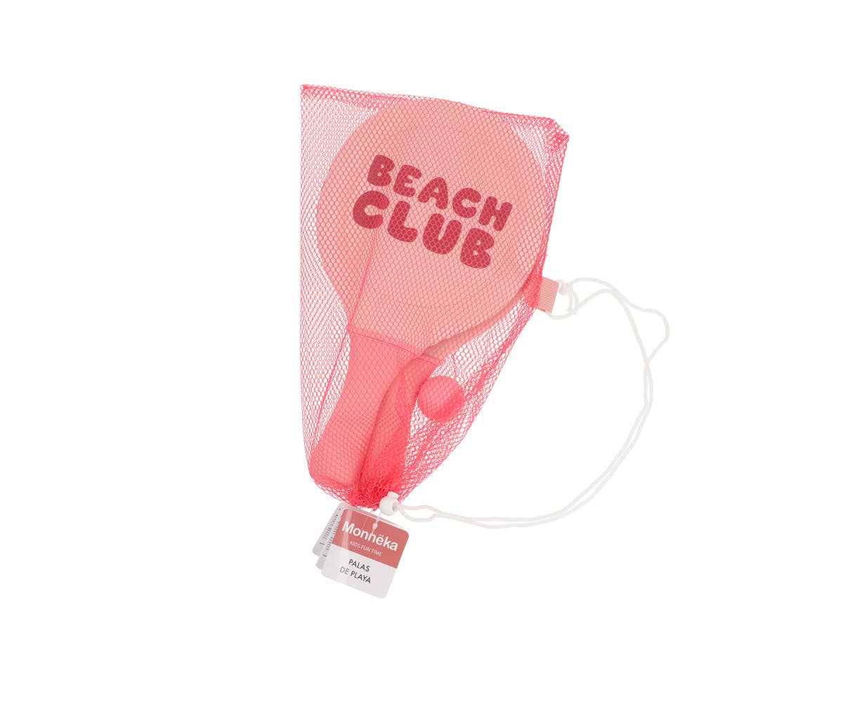 Stripes Bloom & Blush Neoprene Beach Paddles with Ball