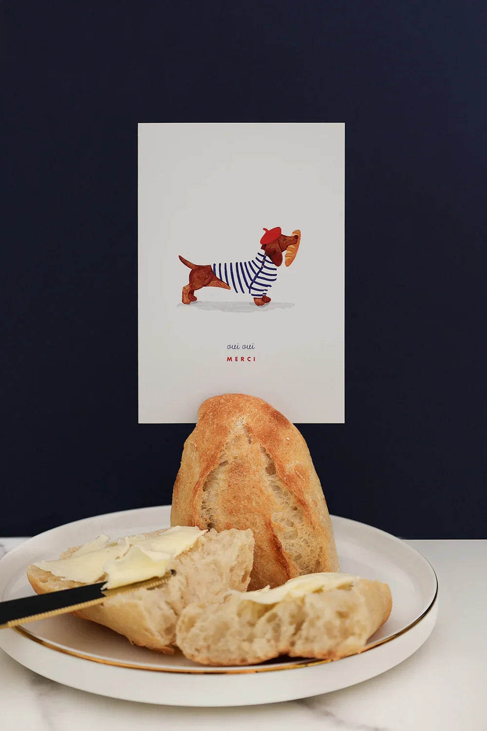 Oui Oui Merci - Greeting Card