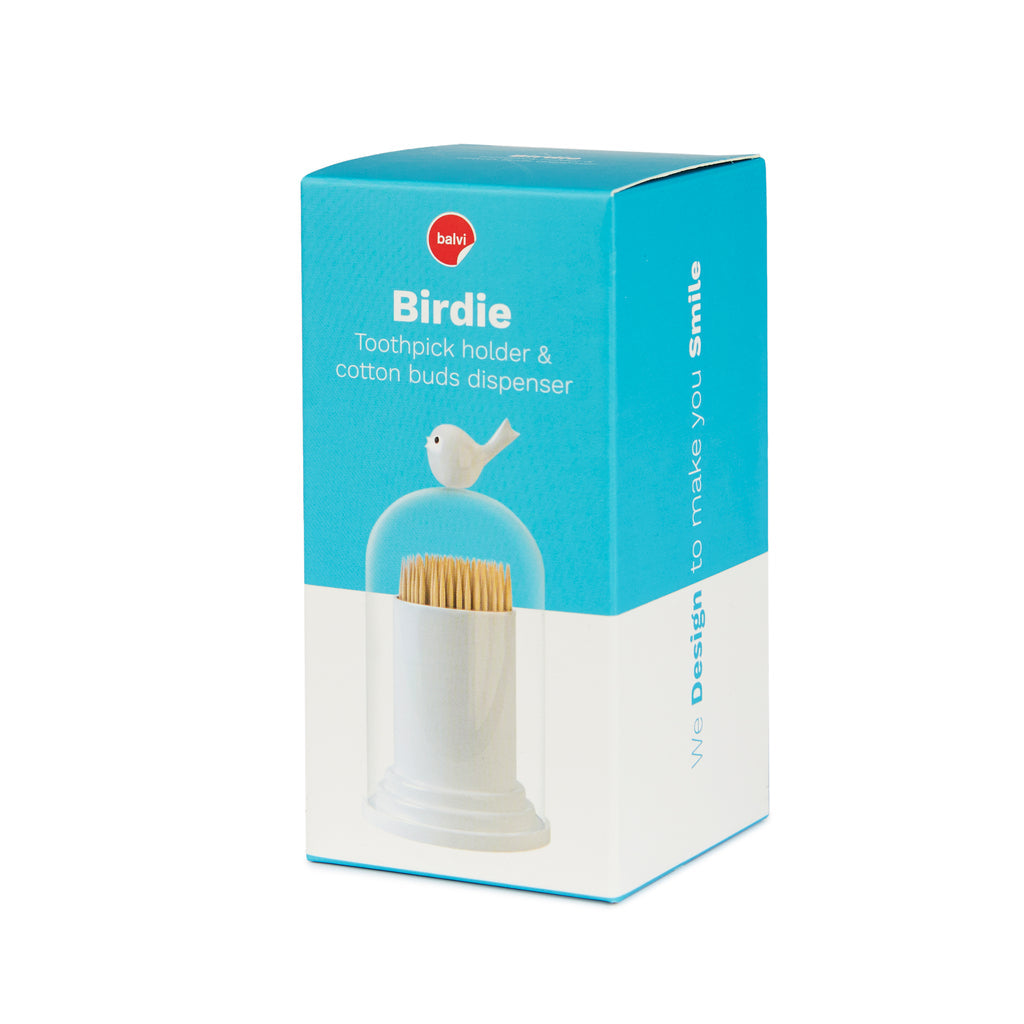 Porte-cure-dents & distributeur coton-tiges Birdie