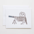 Tarjeta con búho de Pearl Papineau Saw Whet