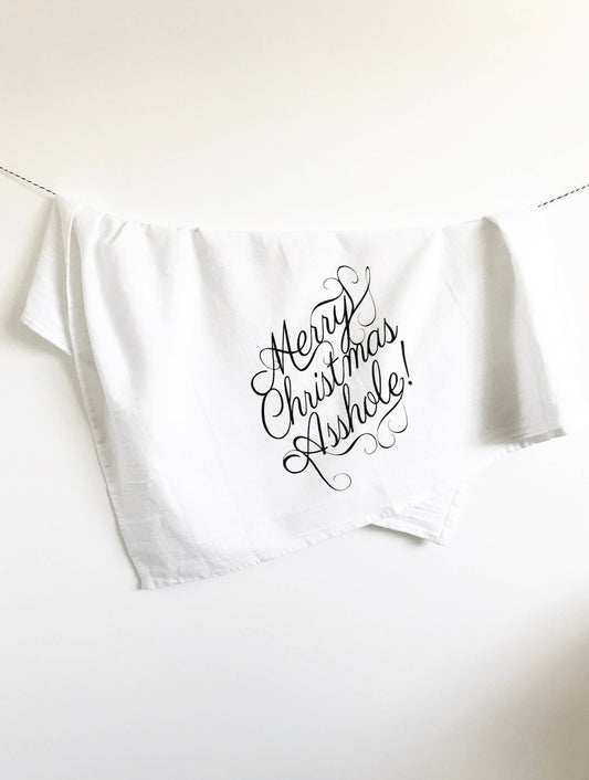 Torchon Merry Christmas Asshole