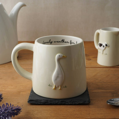 Taza de cerámica de pato de Bramble Farm en caja de regalo
