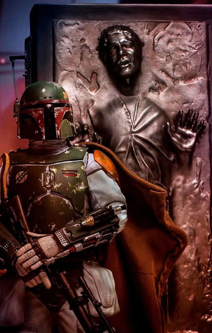 Statue Boba Fett & Han Solo in Carbonite Deluxe - Star Wars - Art Scale 1/10