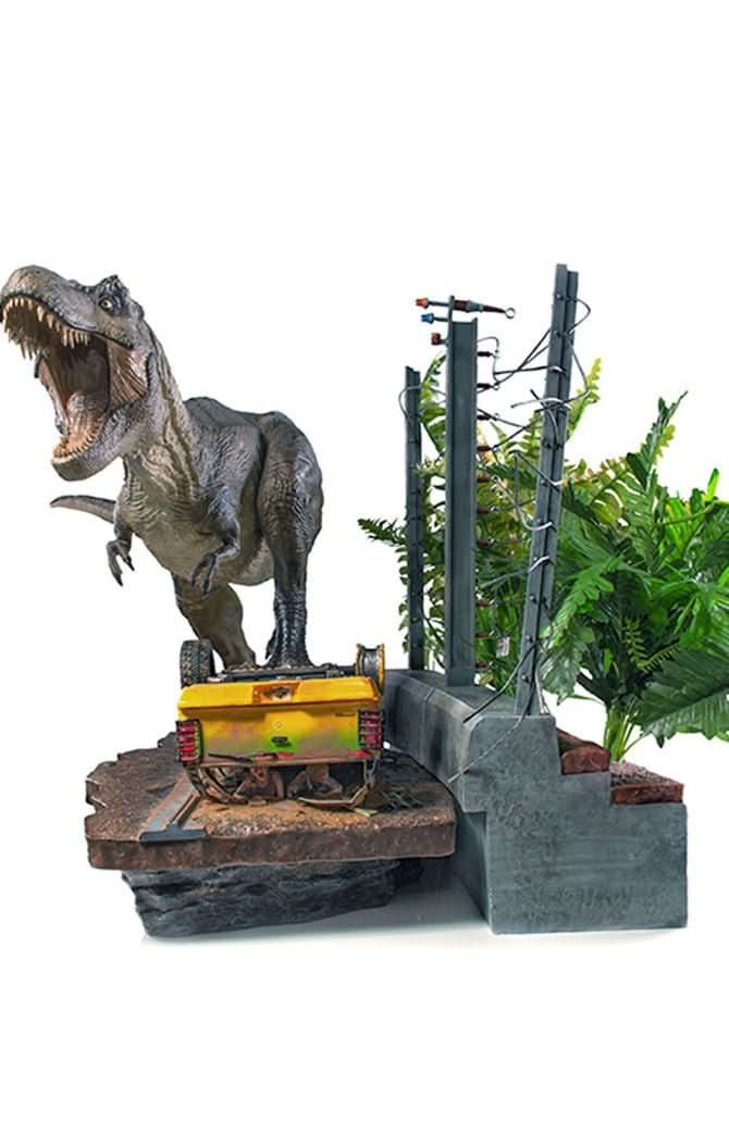 Statue T-Rex Attack (Set A) - Jurassic Park - Art Scale 1/10