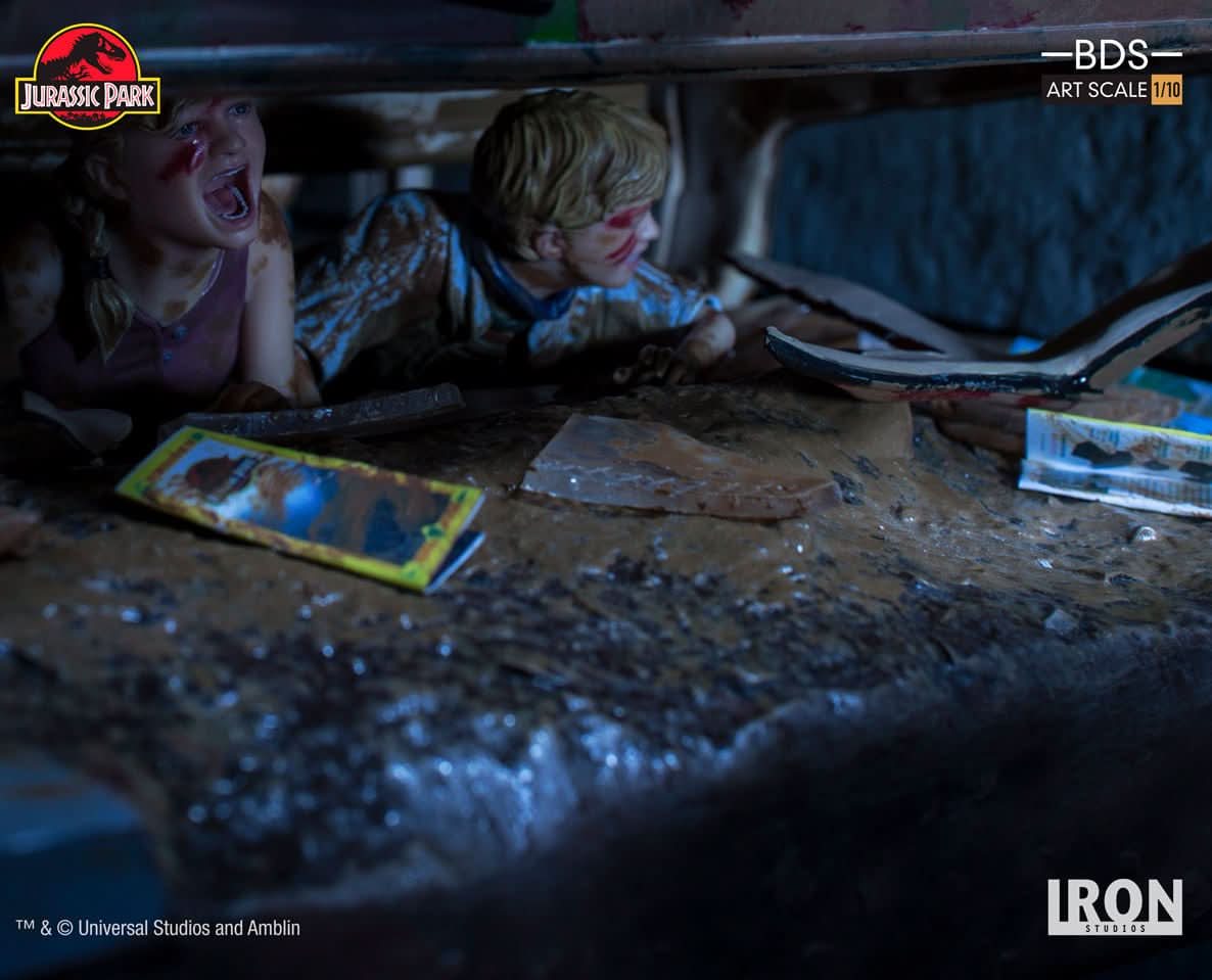 Statue T-Rex Attack (Set A) - Jurassic Park - Art Scale 1/10