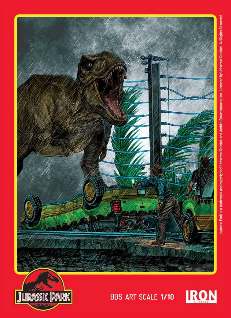 Statue T-Rex Attack (Set A) - Jurassic Park - Art Scale 1/10