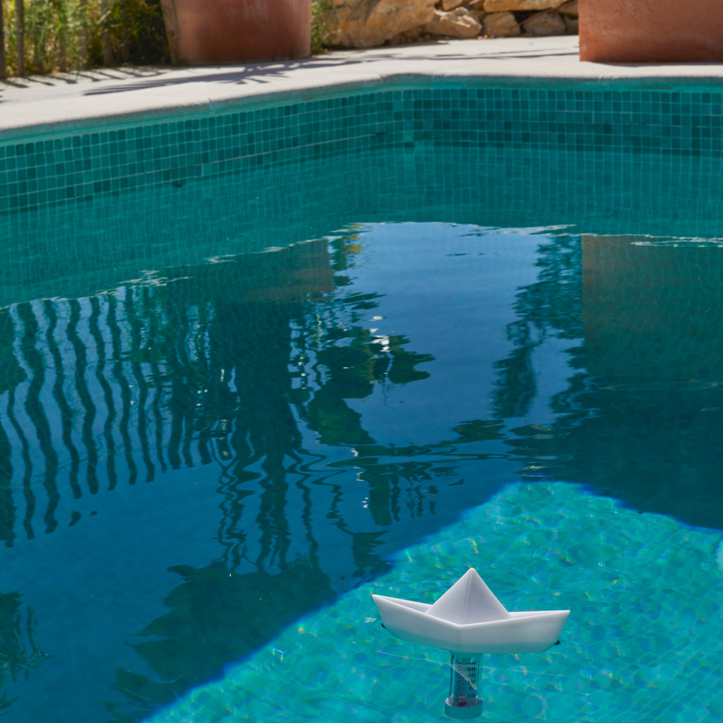 Thermomètre de Piscine en forme de Bateau en papier
