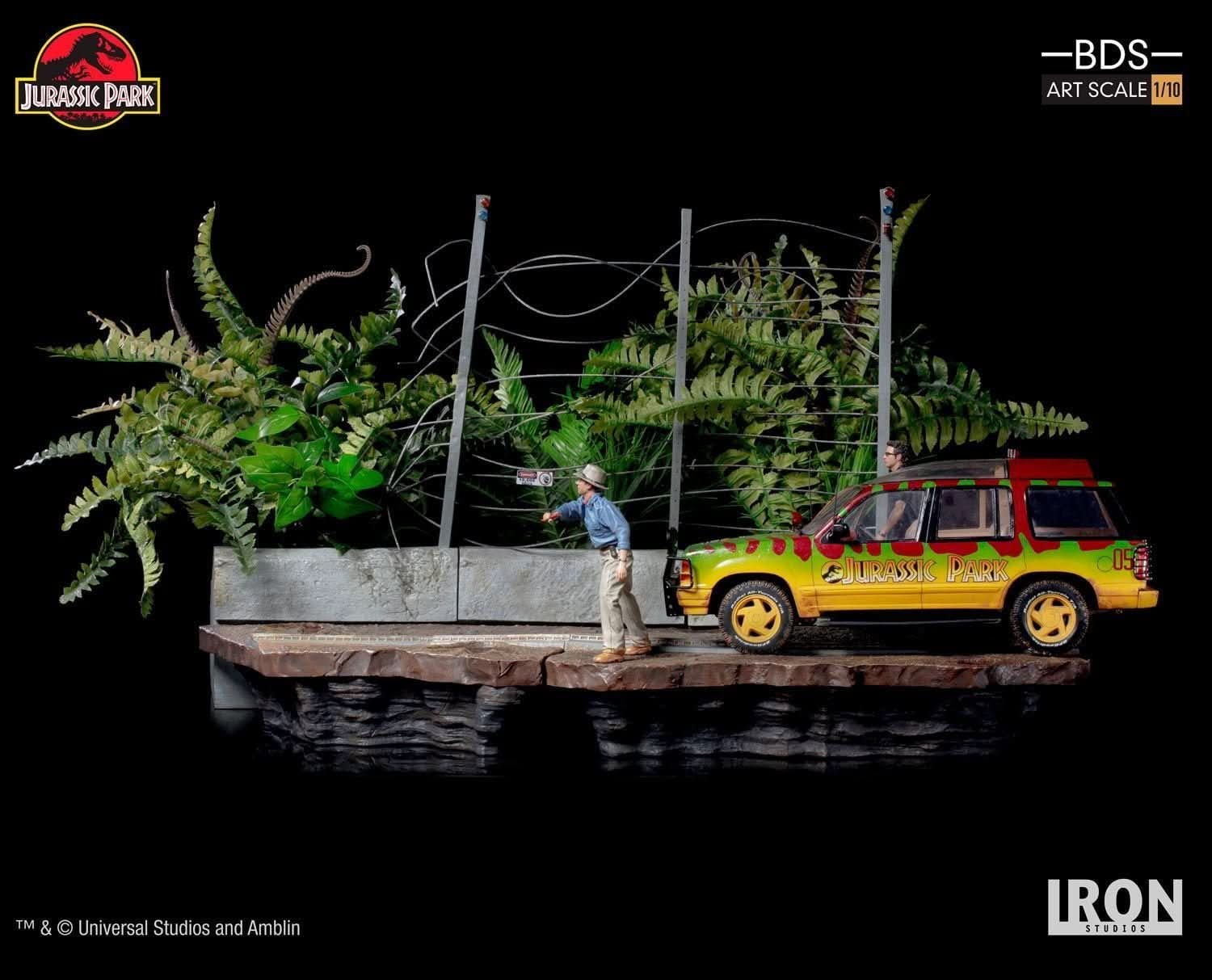 Statue T-Rex Attack - Jurassic Park (SET B) - Art Scale 1/10