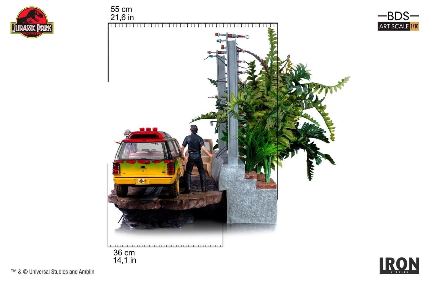 Statue T-Rex Attack - Jurassic Park (SET B) - Art Scale 1/10