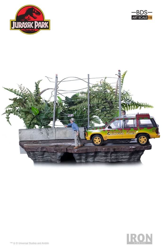 Statue T-Rex Attack - Jurassic Park (SET B) - Art Scale 1/10