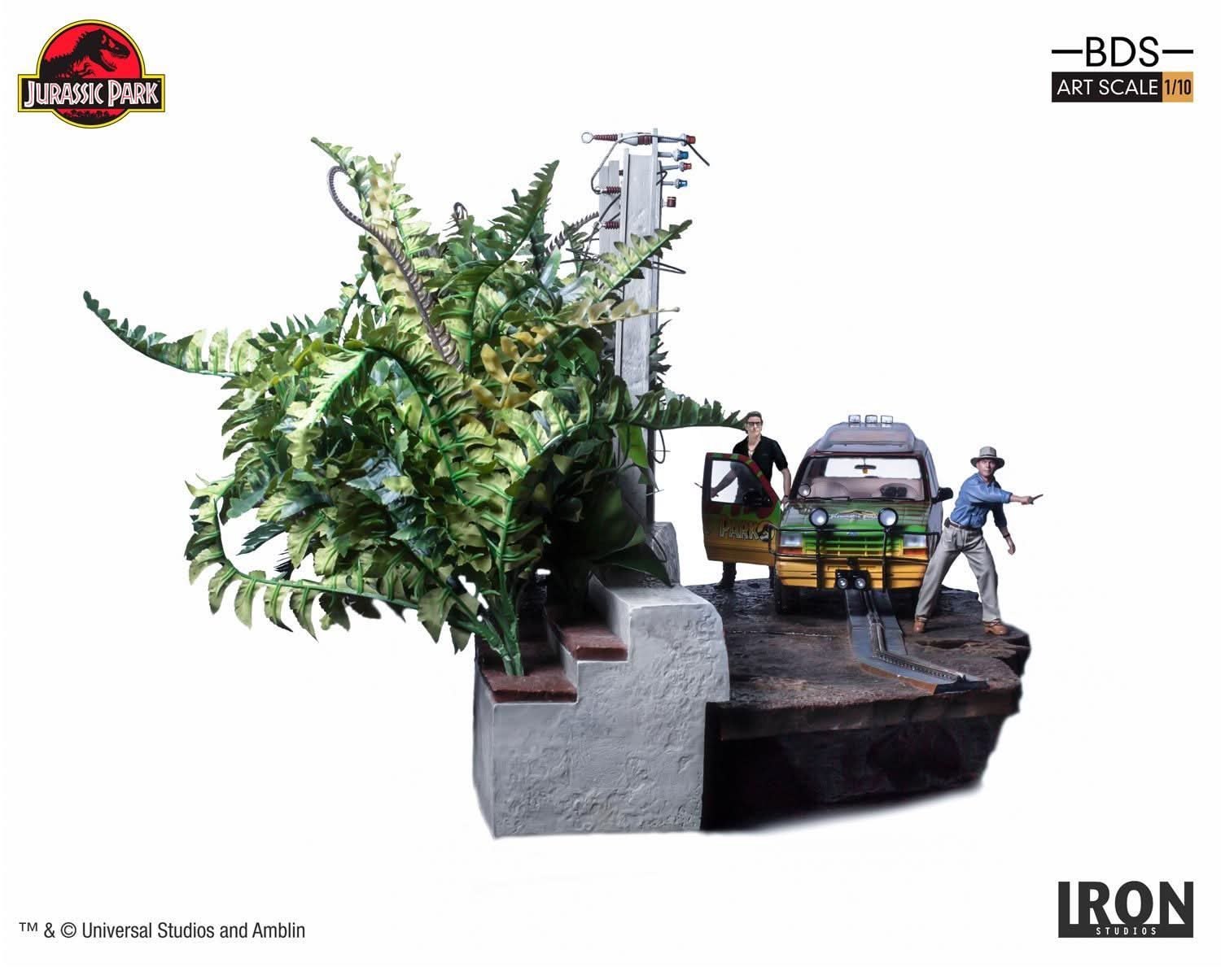 Statue T-Rex Attack - Jurassic Park (SET B) - Art Scale 1/10