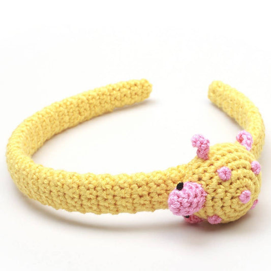 Headband with turtle - Yellow