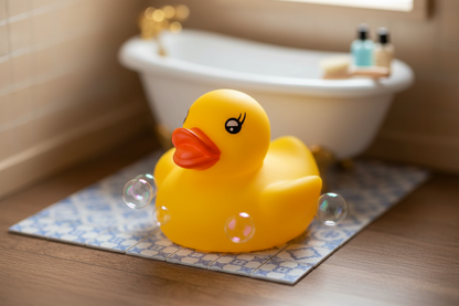 Piccola paperella da bagno gialla