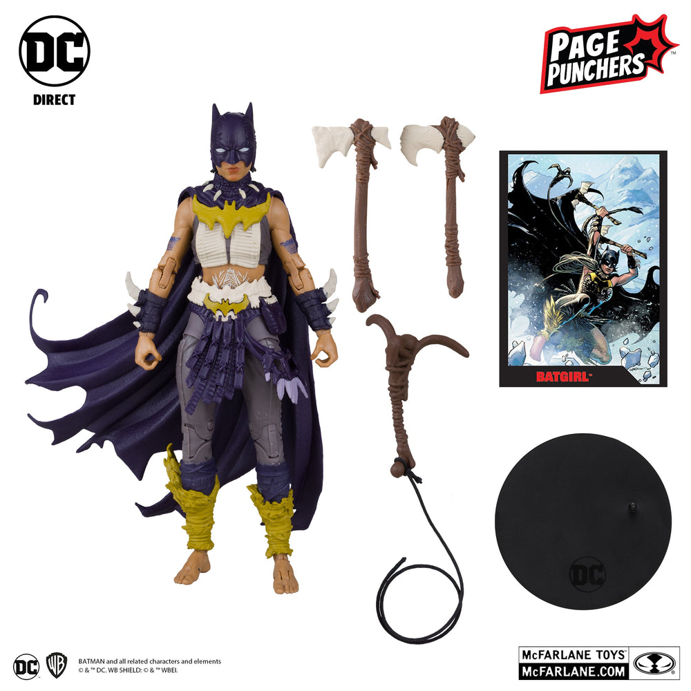 Figura de Batgirl con cómic de Batman: Fighting The Frozen (Page Punchers)