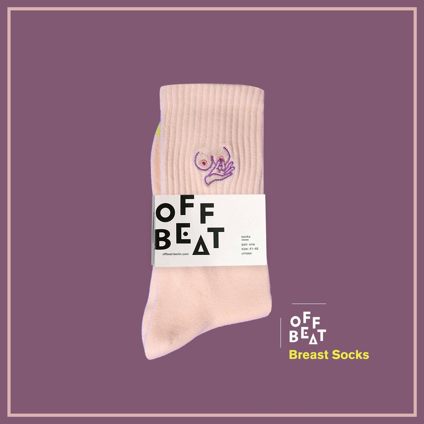 Chaussettes brodées Seins