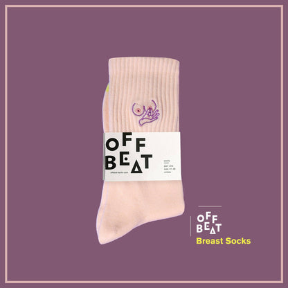 Chaussettes brodées Seins