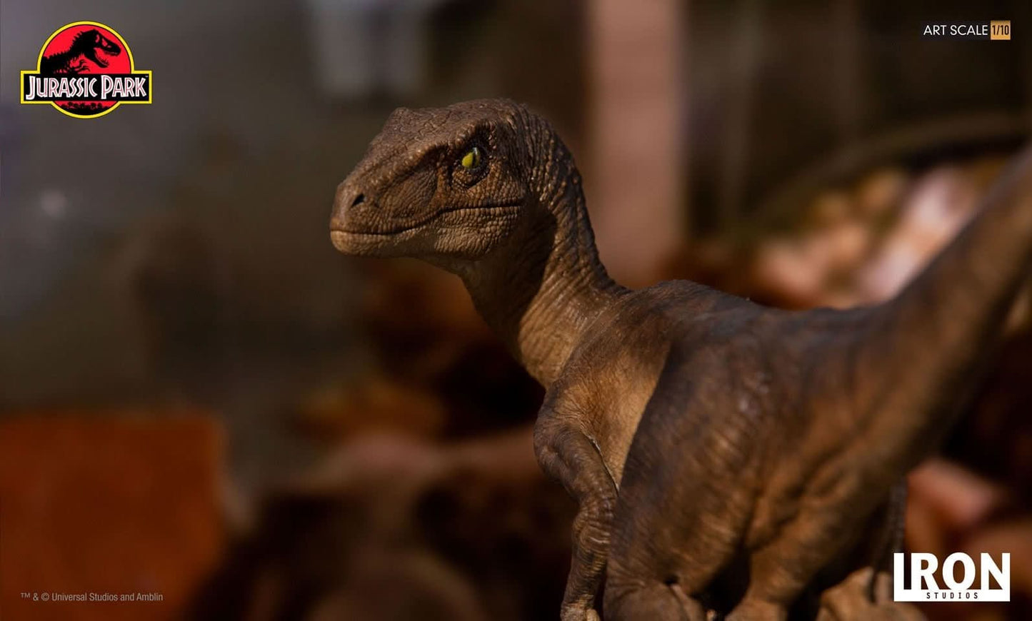 Statue Velociraptor - Jurassic Park - Art Scale 1/10