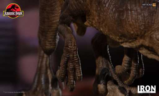 Statue Crouching Velociraptor - Jurassic Park - Art Scale 1/10