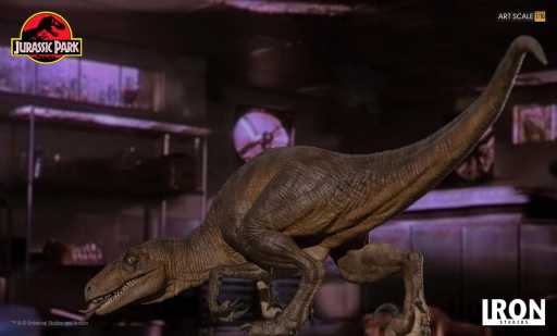 Statue Crouching Velociraptor - Jurassic Park - Art Scale 1/10