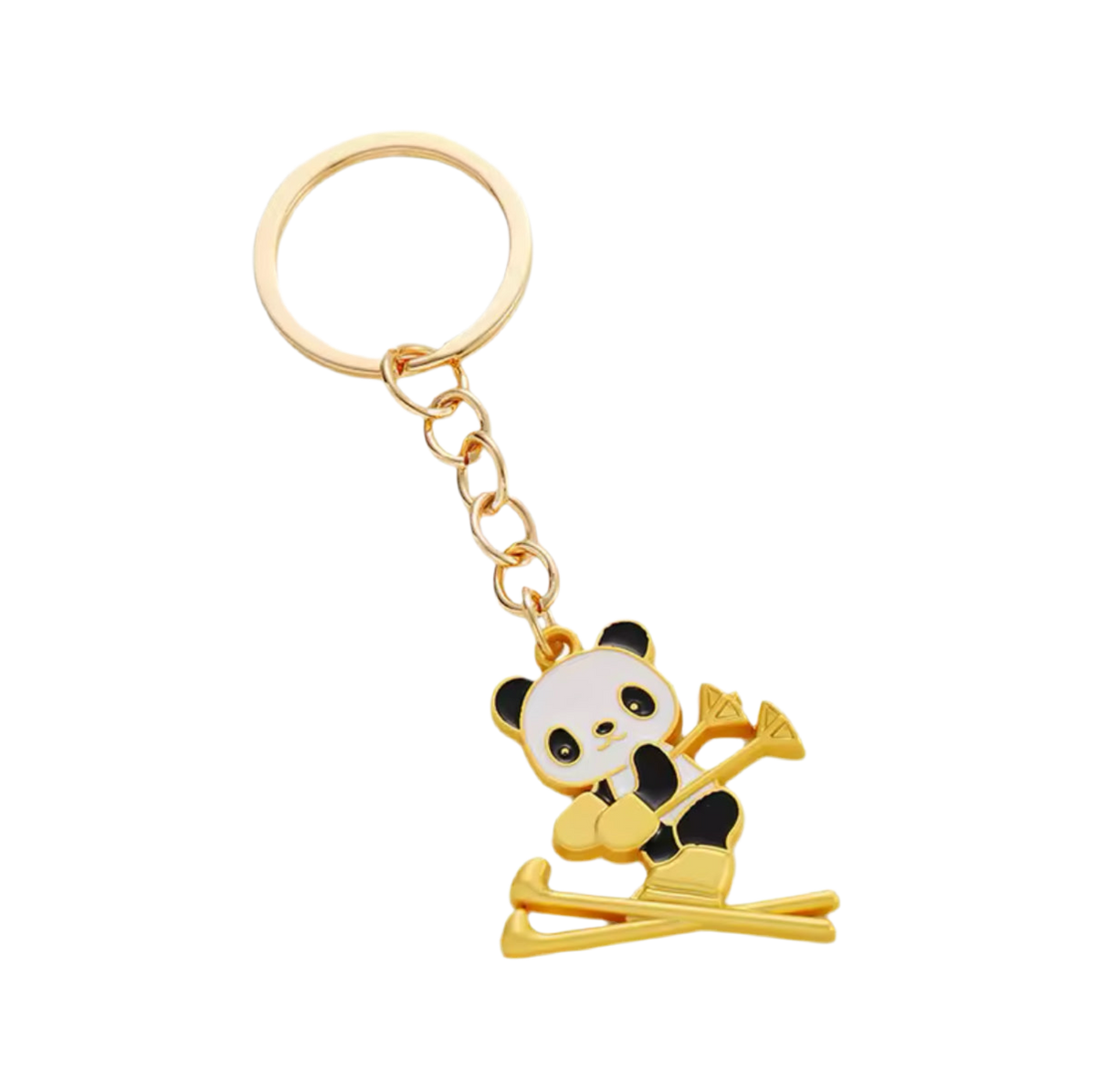 Portachiavi Panda Sciatore