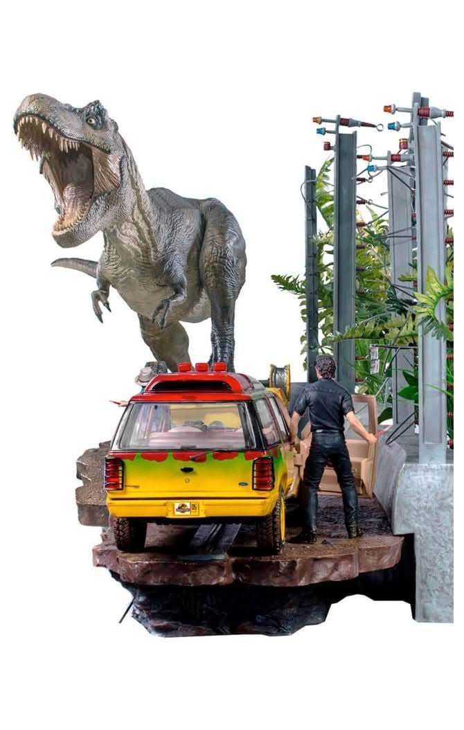 スタチュー T-Rex Attack - アートスケール 1/10 - ジュラシック・パーク - セットA/B
