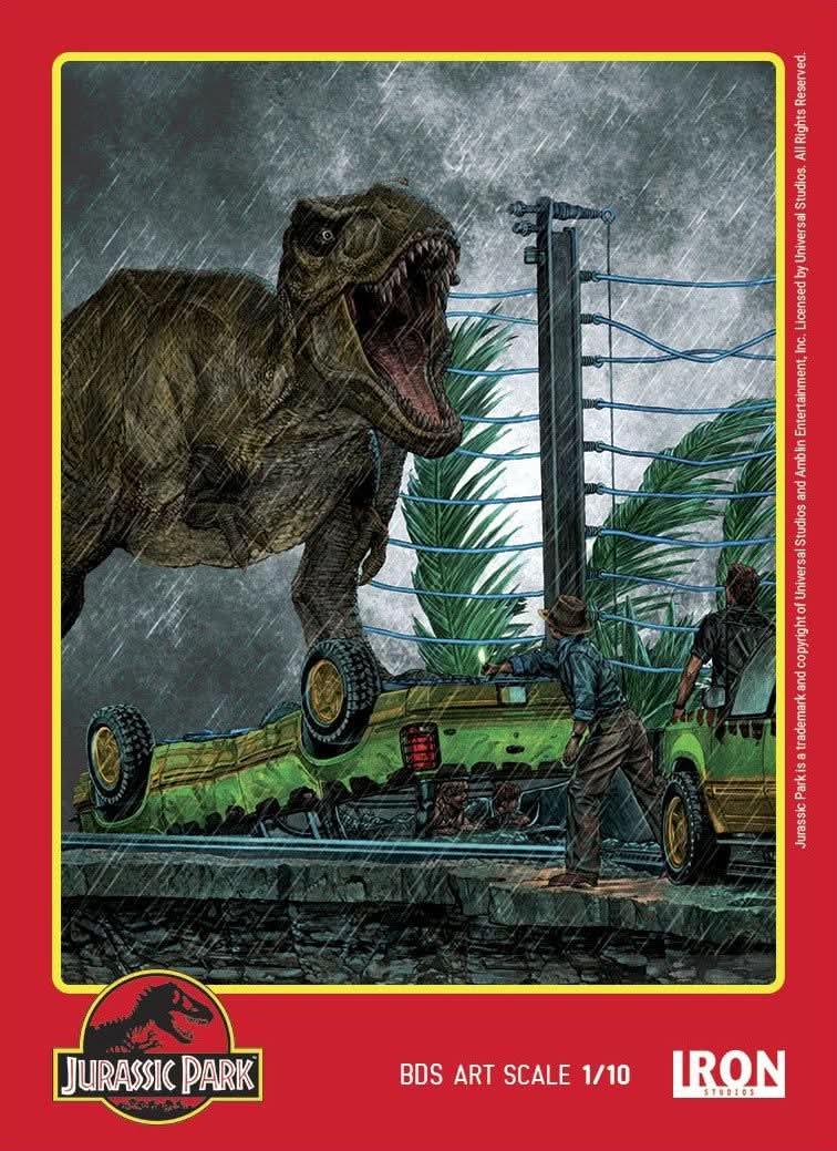 スタチュー T-Rex Attack - アートスケール 1/10 - ジュラシック・パーク - セットA/B