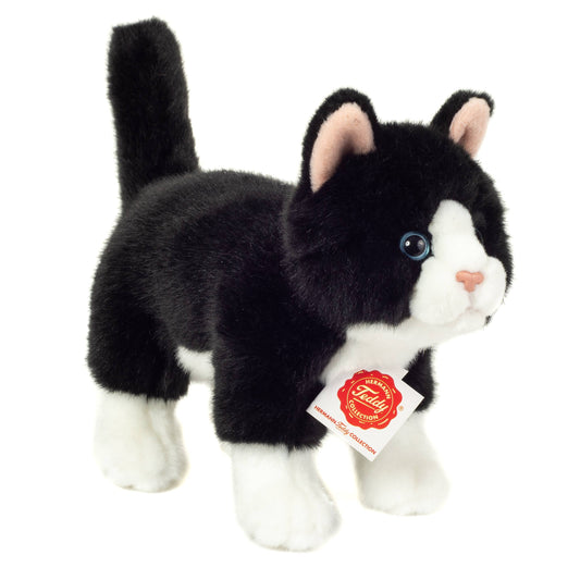 Standing Tuxedo Cat Plush Toy