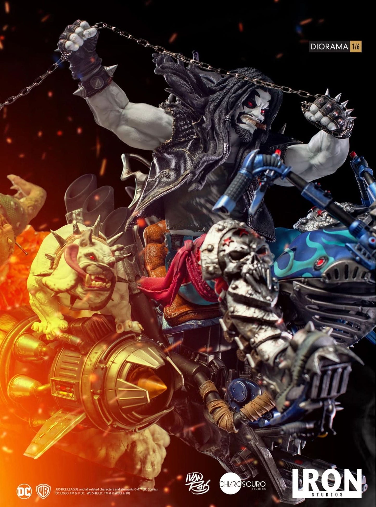 Statue Lobo 1/6 Diorama - By Ivan Reis - DC Comics
