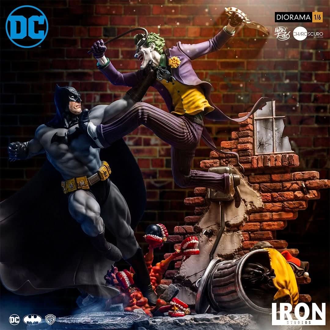Statue Batman Vs Joker - Dc Comics By Ivan Reis - Battle Diorama 1/6