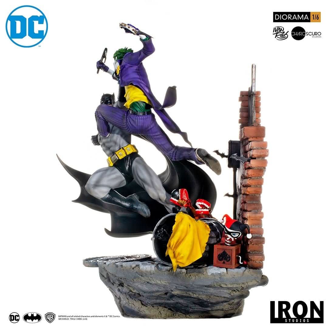 Statue Batman Vs Joker - Dc Comics By Ivan Reis - Battle Diorama 1/6